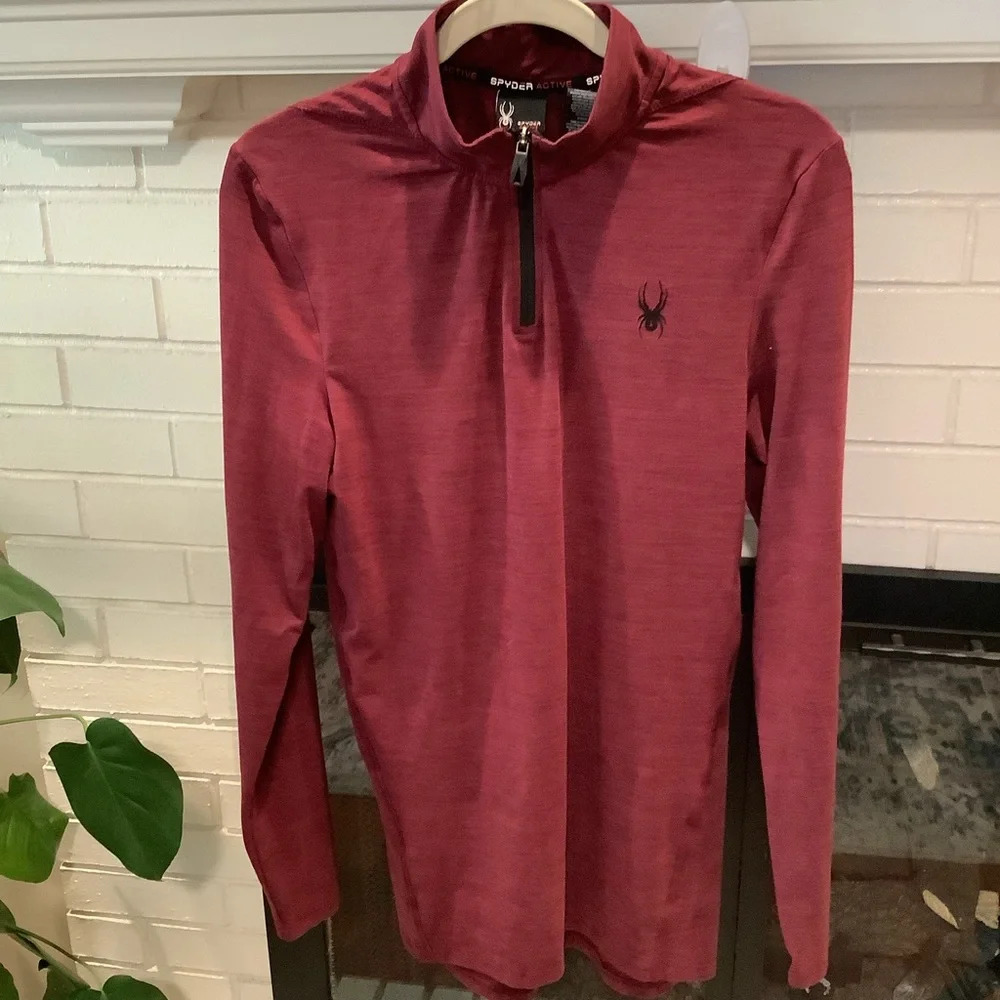 #325 Spyder super Soft 1/4 Zip Athletic Pullover Size Medium - Picture 2 of 5